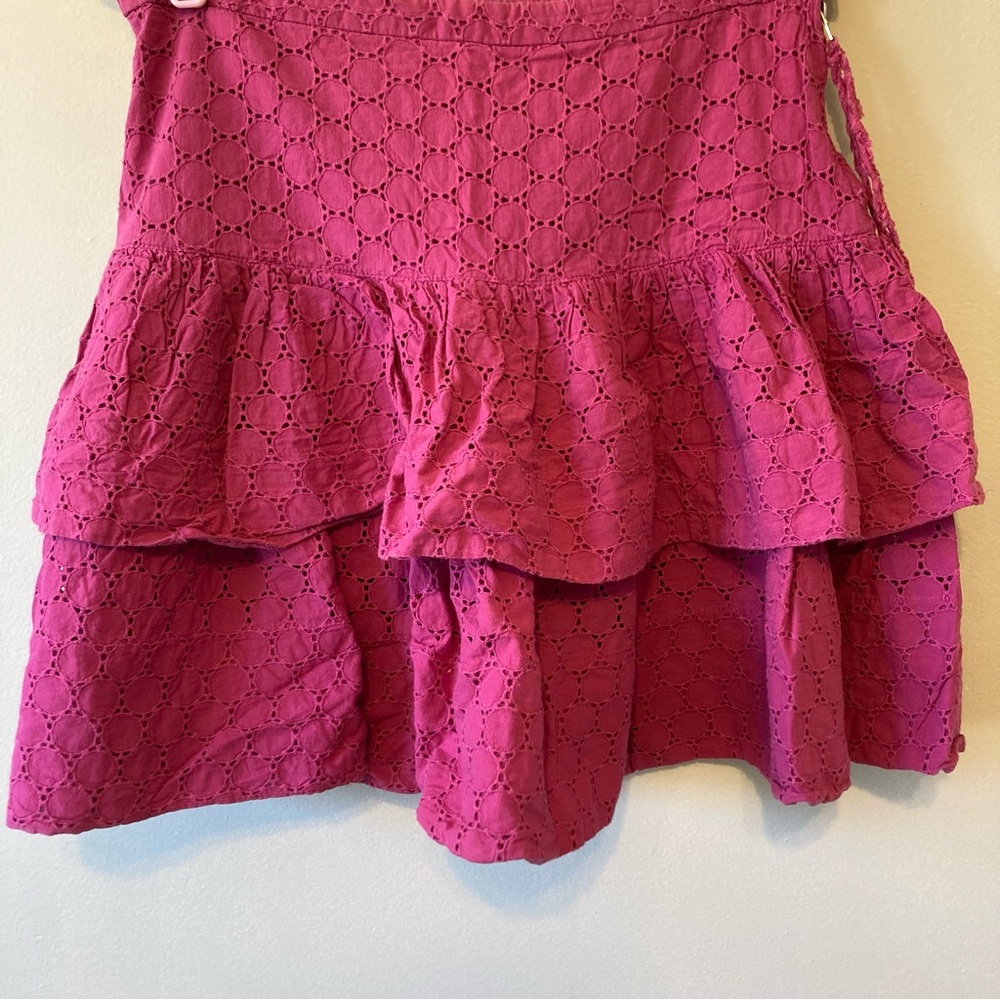 Y2K Style Mini Skirt Pink Eyelet by Marc Jacobs 100% Cotton Size 6